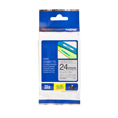 Brother - Labele P-touch TZe-M951 metallic 24mm schwarz auf silber