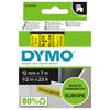 Dymo - Labele LabelManager D1 Polyester 12 mm schwarz auf gelb | 5 Stück