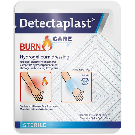 Detectaplast - Burn Care Hydrogel-Kompresse gegen Verbrennungen, 10 x 10 cm groß