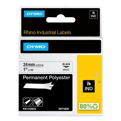 Dymo – Labele Rhino Industrial Polyester 24 mm Gew