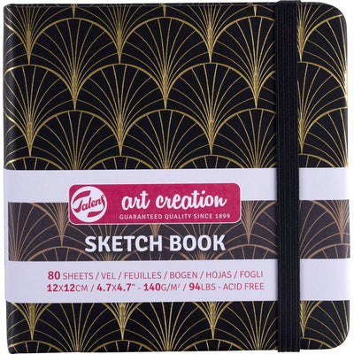 Talens Art Creation – Art Creation Skizzenbuch Art Deco, 140 g/m², ft 12 x 12 cm, 80 Blatt