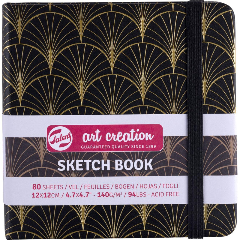 Talens Art Creation – Art Creation Skizzenbuch Art Deco, 140 g/m², ft 12 x 12 cm, 80 Blatt
