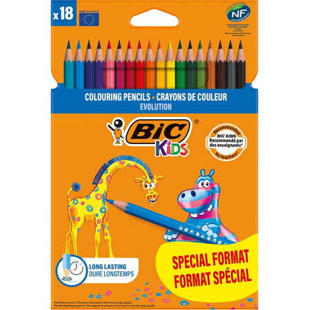 BIC -  Kids kleurpotlood Evolution, blister van 14 + 4 gratis