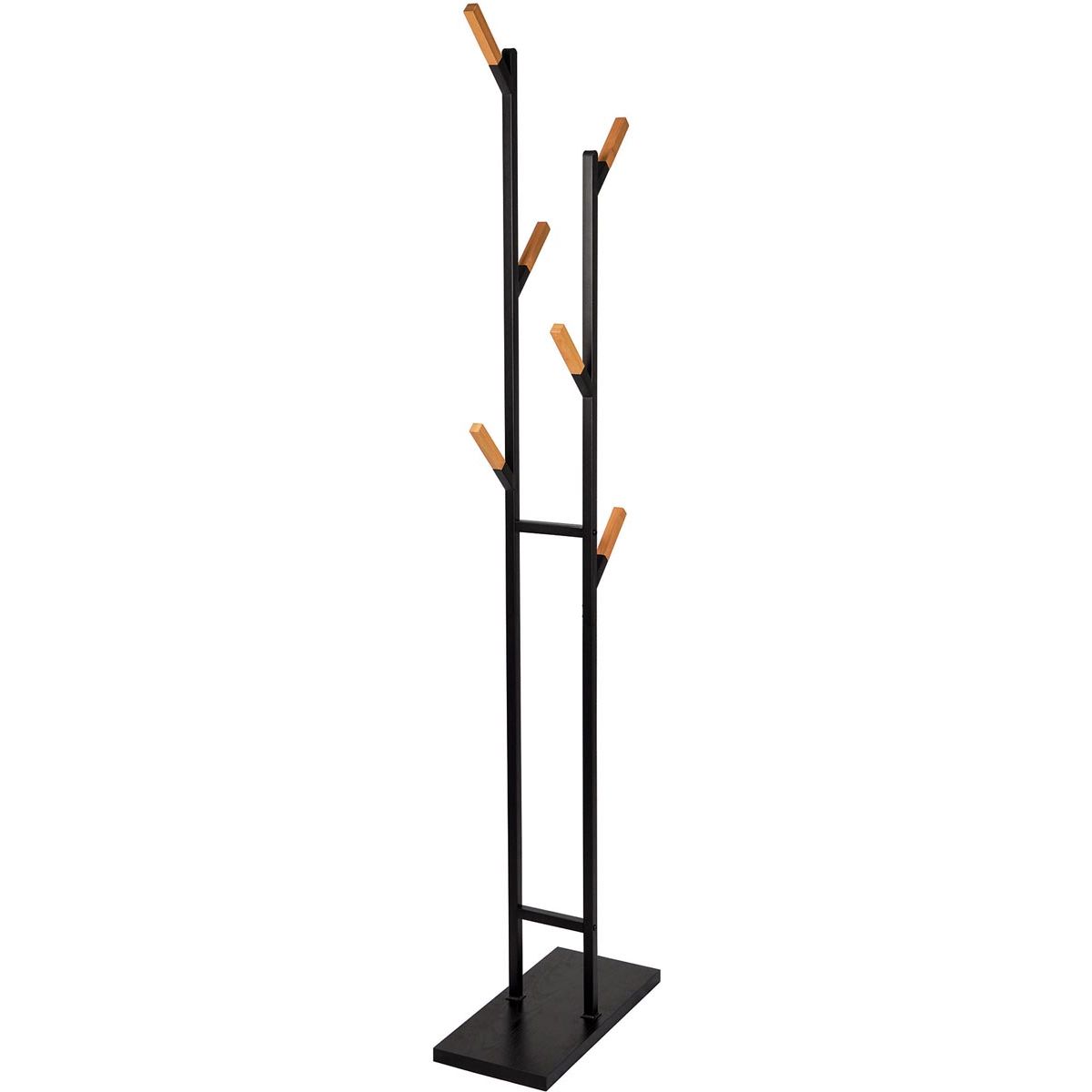 Maul -  kapstok Rima, uit metaal, hoogte 183 cm, 6 afneembare ophanghaken, bruin/zwart
