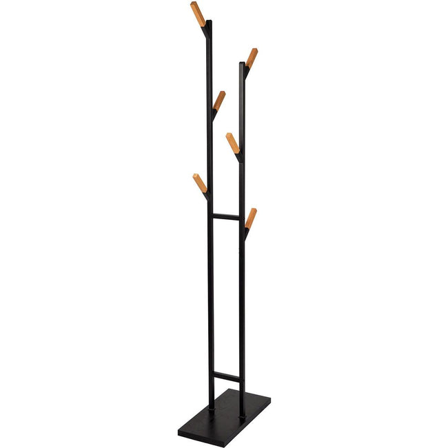 Maul -  kapstok Rima, uit metaal, hoogte 183 cm, 6 afneembare ophanghaken, bruin/zwart