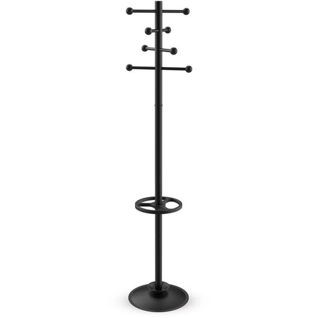 Maul -  kapstok Saphir, uit metaal, hoogte 171 cm, 8 ophanghaken met parapluhouder, zwart RAL9004