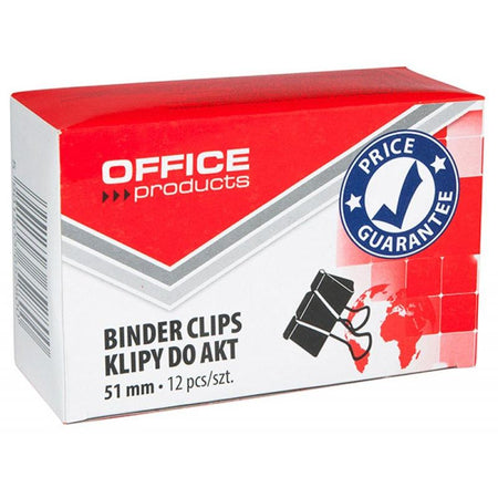 OFFICE products -   foldbackclip, zwart, 51 mm, doos van 12 stuks