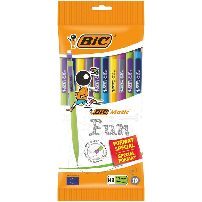 Bic - Matic Druckbleistift Fun 0,7 mm, Hängebeutel mit 10 Stück