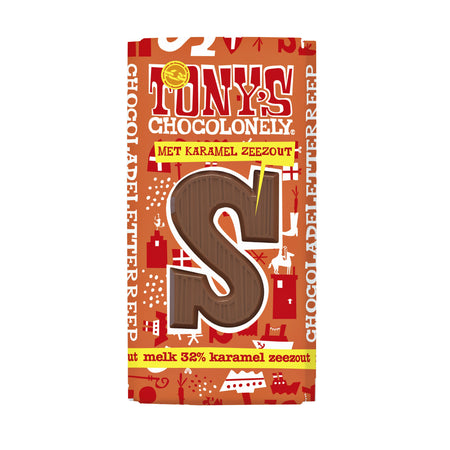 Tony's Chocolonely - Schokoladenbuchstabe Tc Milchkaramell Meersalz s