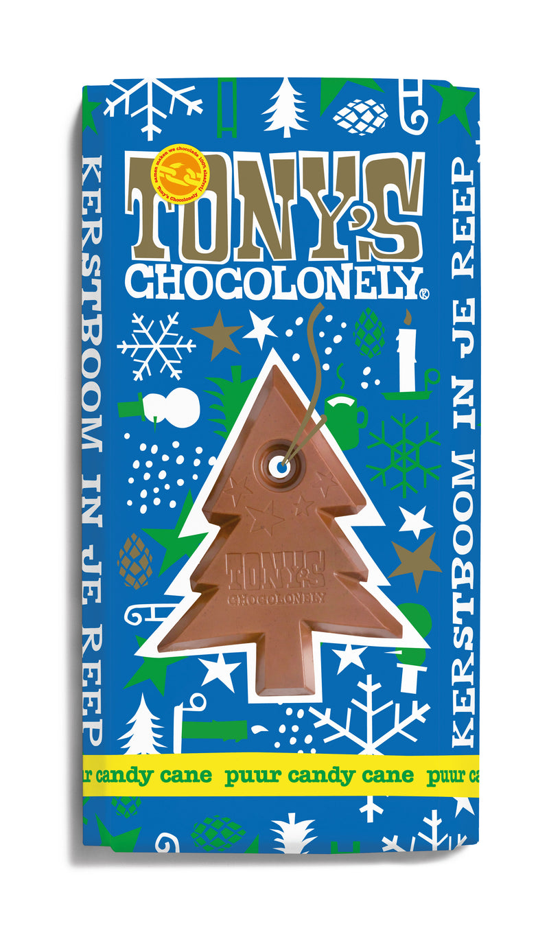 Tony's Chocolonely - Dunkle Schokoladen-Minz-Zuckerstange 180gr