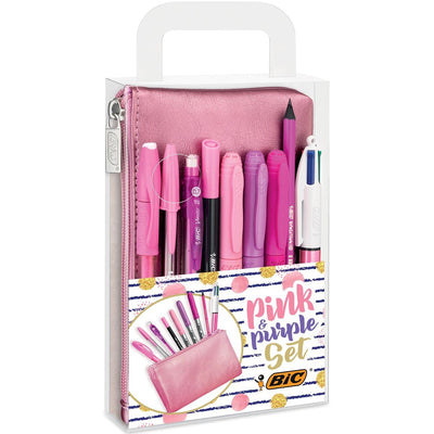Bic - Pink Purple Schreibset 8-teilig