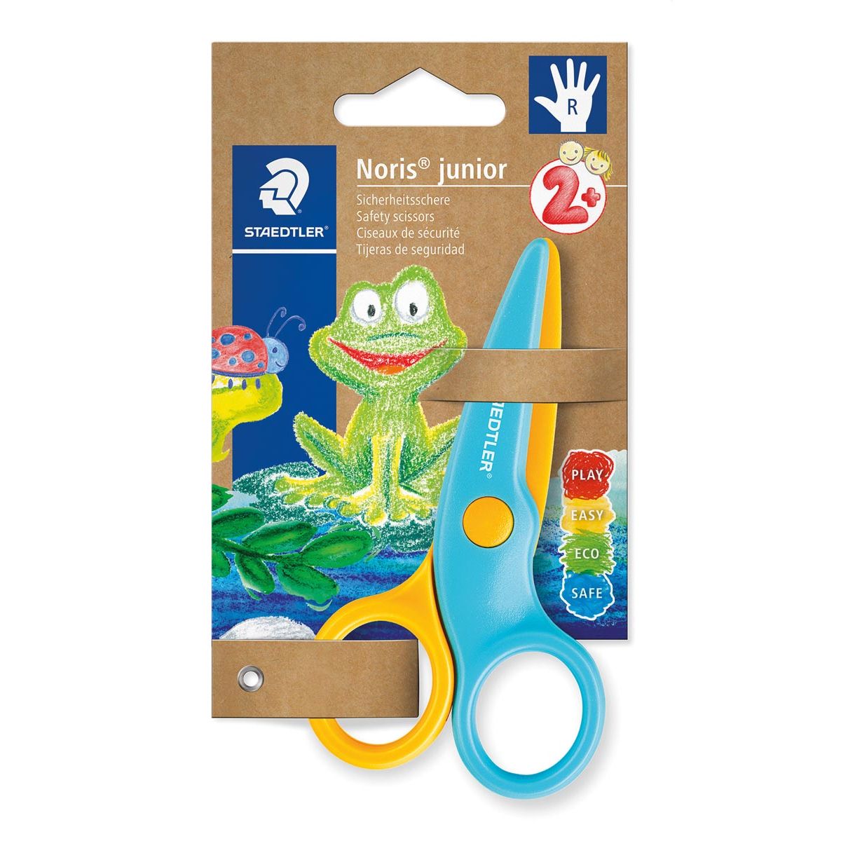 Staedtler - Kleinkindschere Noris Junior, Rechtshänder, Gelb/Blau