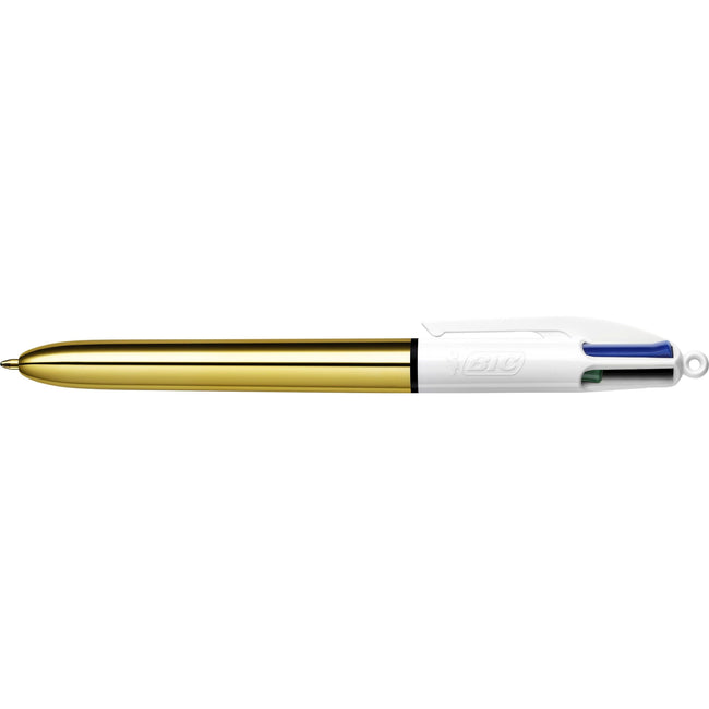 Bic - Kugelschreiber 4 Farben Glanz mittelgold | 12 Stück