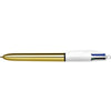 Bic - Kugelschreiber 4 Farben Glanz mittelgold