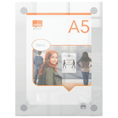 Nobo - Infotafel Plus A5 Acrylwand
