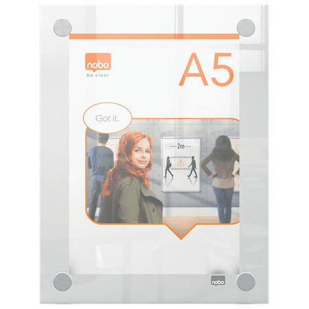 Nobo - Infotafel Plus A5 Acrylwand
