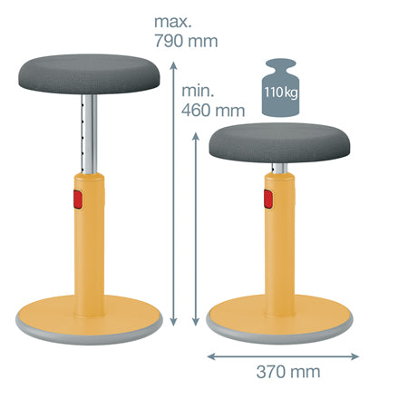 Leitz - Ergo Cozy active Sitz-/Stehhocker, gelb