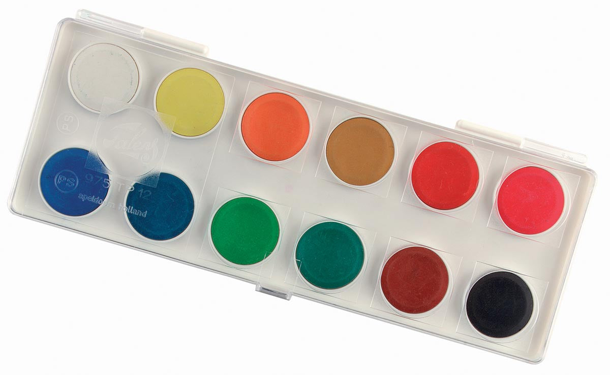 Talens – deckende Aquarellfarbe, Set mit 12 Näpfchen
