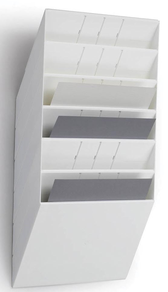 Langlebig - Prospekthalter Flexiboxx 6 A4 Quer weiß