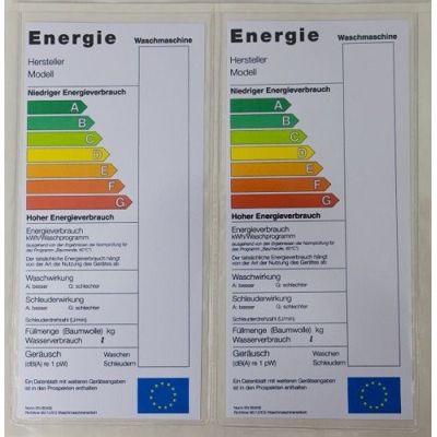 Klika -  U-map zelfklevend Energielabel 120x260