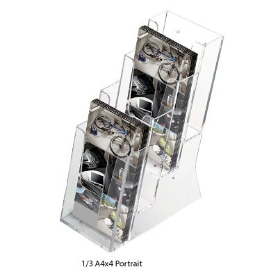 Klika - Prospektablage 4 Fächer x 1/3A4 Hochformat 13 Stück