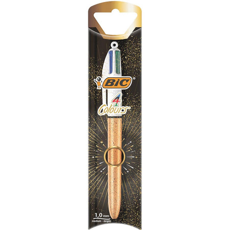 Bic - Colors 4-Farben-Kugelschreiber, mittel, klassische Schreibfarben, im Blister