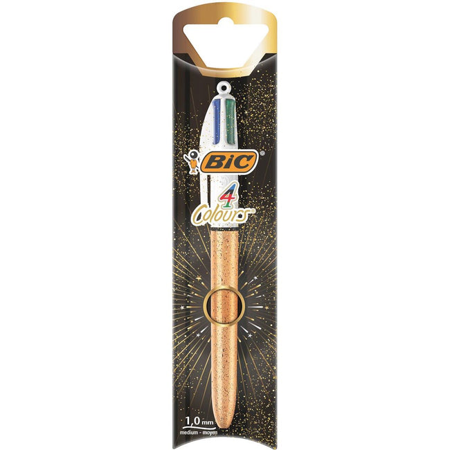 Bic - Colors 4-Farben-Kugelschreiber, mittel, klassische Schreibfarben, im Blister