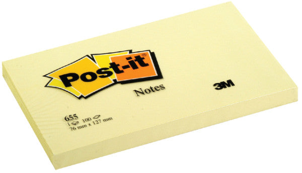 Post -it - MemoBlok 3m 655 76x127mm Gelb | 12 Stücke