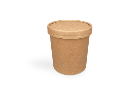 Klika - Deckelsuppenbecher 240-360ml Ø90mm Kraft | 500 Stücke