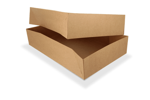 Klika - Catering Boxes Kraft Klein mit Fenster 36x25x8cm Bio | 50 Stück