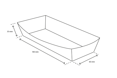 Klika - Snack Bowl A18 Kraft/White Bio | 400 Stück