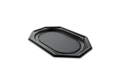 Klika - Catering Scales Octagonal 35 cm Black Cap | 100 Stück