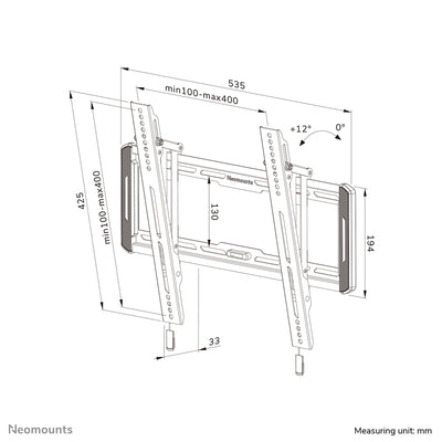 Neomounts -   WL35-550BL14 TV-beugel wand 32-75 kantelbaar Easy Install