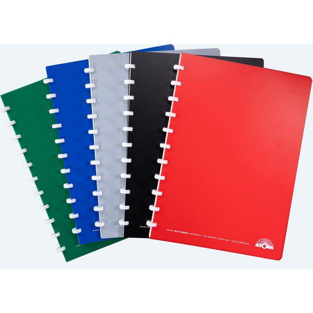 Atoma – Öko-Notizbuch, ft A4, 144 Seiten, kariert 5 mm, verschiedene Farben