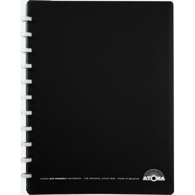 Atoma – Öko-Notizbuch, ft A4+, 120 Seiten, liniert, mit 6 Registern und 5 Sichttaschen, sortiert