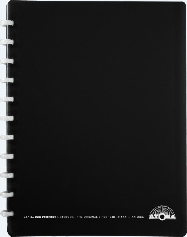 Atoma – Öko-Notizbuch, ft A4+, 120 Seiten, kariert 5 mm, mit 6 Registern und 5 Sichttaschen, sortiert