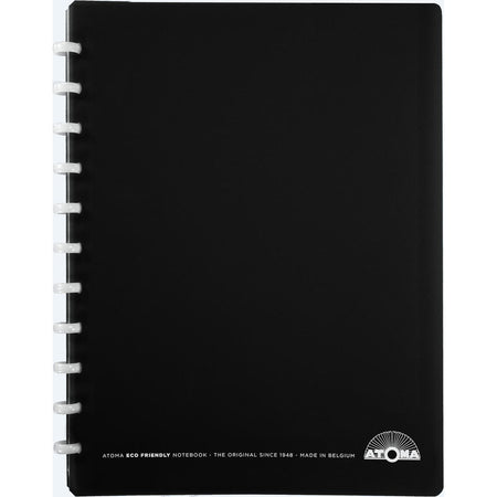 Atoma – Öko-Notizbuch, ft A4+, 120 Seiten, kariert 5 mm, mit 6 Registern und 5 Sichttaschen, sortiert