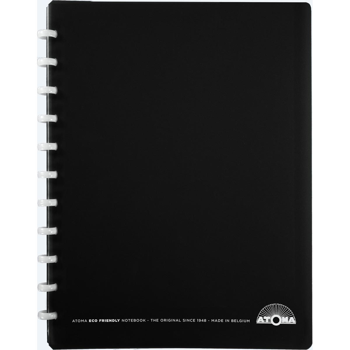 Atoma – Öko-Notizbuch, ft A4+, 120 Seiten, handelsüblich kariert, mit 6 Tabs und 5 Sichttaschen, sortiert