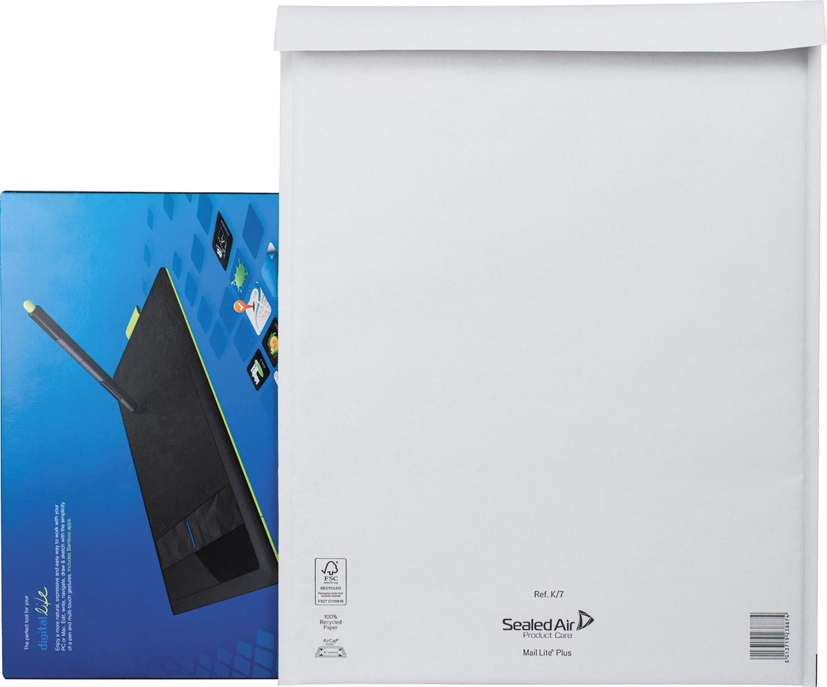 Luftpolsterumschläge Mail Lite - Plus, weiß, K/7, 350 x 470 mm, Karton mit 50 Stück