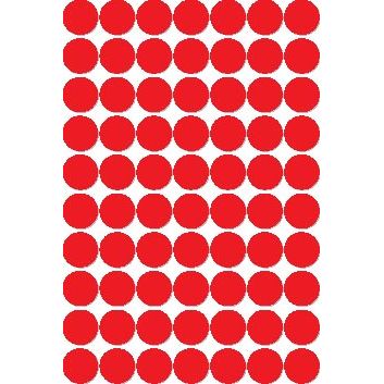 Apli – runde Etiketten im Etui, Durchmesser 19 mm, rot, 560 Stück, 70 pro Blatt