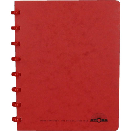 Atoma - Notizbuch, ft A5, 144 Seiten, kommerziell kariert, rot