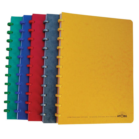 Atoma – Klassisches Notizbuch, ft A4, 100 Seiten, liniert, verschiedene Farben