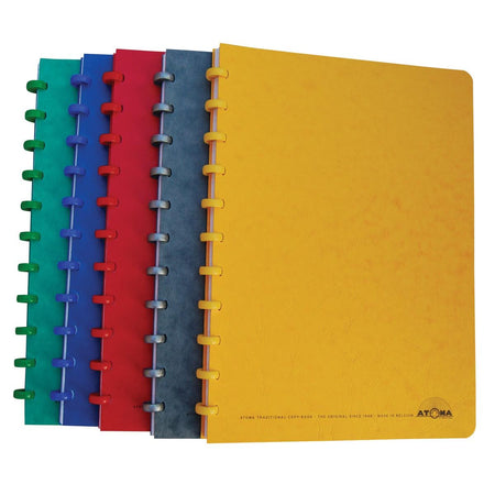 Atoma – Klassisches Notizbuch, ft A4, 100 Seiten, kariert 5 mm, verschiedene Farben