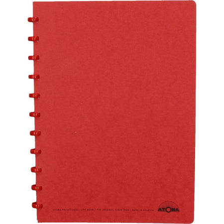 Atoma - Notizbuch, ft A4, 144 Seiten, kariert 5 mm, rot