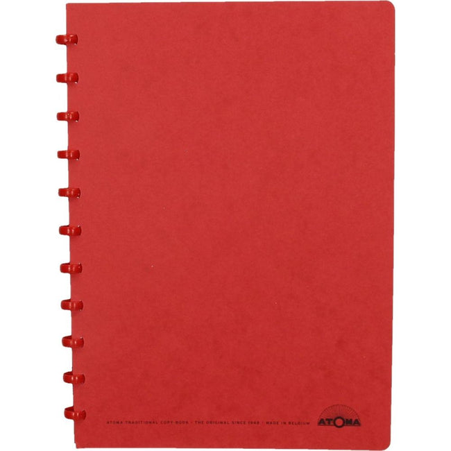 Atoma - Notizbuch, ft A4, 144 Seiten, kariert 5 mm, rot