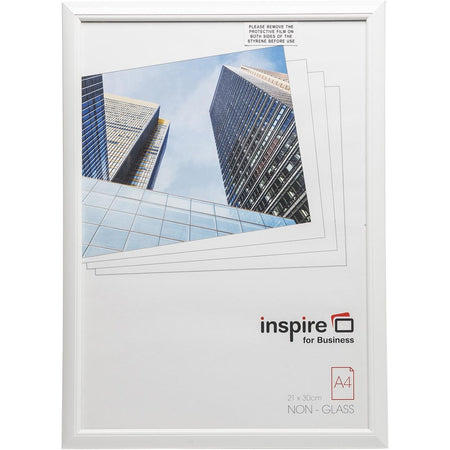 The Photo Album Company – Hampton-Fotorahmen, 1,4 cm PVC-Profil, weiß, A4