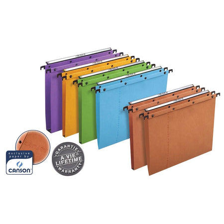 Elba - L'Oblique Hängeregister für Schubladen AZO Abstand 390 mm (Foolscape), V-Boden, orange