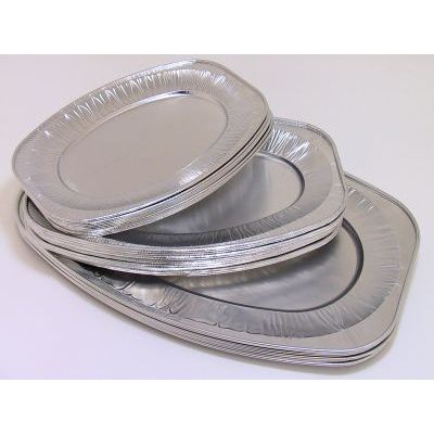 Timmers - Ovale Schüssel aus Aluminium 35 cm, 10 Stück