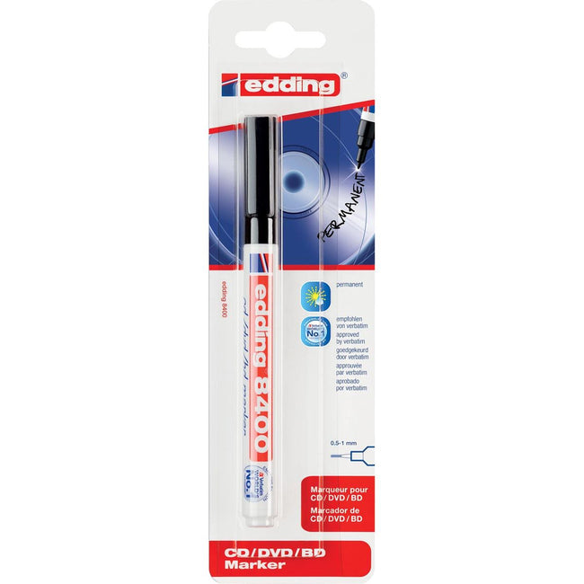 Edding - CD-Marker 8400 rund 0,5-1,0 mm schwarz Blister à 1 Stück