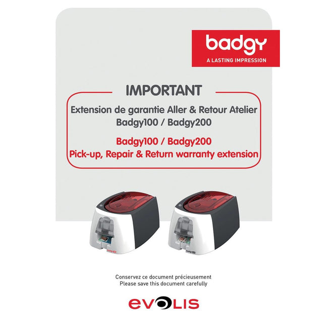 Badgy – Garantieverlängerung für Drucker, 1 Jahr